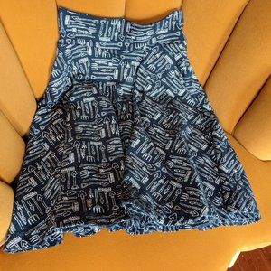 Effie's Heart "Carnaby" A-line skirt in garden tools print - size XS